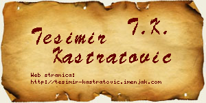 Tešimir Kastratović vizit kartica